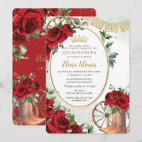 Roses Rouges Floral Charro Bottes Quinceañera Swee