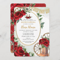 Roses Rouges Floral Charro Bottes Sweet 16 Quincea