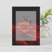 Invitation Roses rouges gothiques Mariage gothique Inviter (Debout devant)