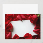 Invitation Roses rouges pour votre véritable amour : une cart (Devant / Derrière)