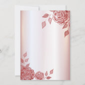 Invitation Roses rouges robe parties scintillant rouge Quince (Dos)