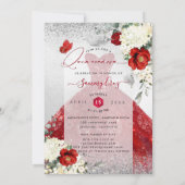 Invitation Roses Rouges Roses Rouges Roses Quinceanera Robe (Dos)