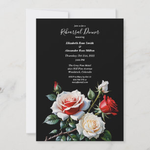 Invitation Roses rouges roses rouges roses roses roses roses