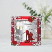 Invitation Roses Rouges Silver Chaussures haute talon N'impor (Debout devant)
