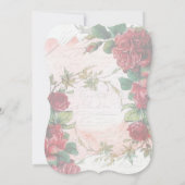 Invitation Roses rouges Vintage 21 Anniversaire (Dos)