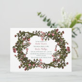 Invitation Roses Rustiques Rose Fleur Botanique Vigne (Debout devant)