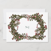 Invitation Roses Rustiques Rose Fleur Botanique Vigne (Dos)