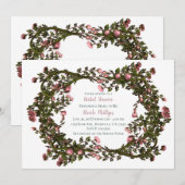 Invitation Roses Rustiques Rose Fleur Botanique Vigne (Devant / Derrière)