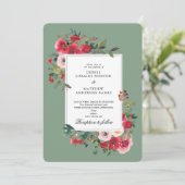 Invitation Roses sauvages et Basil Vert (Debout devant)