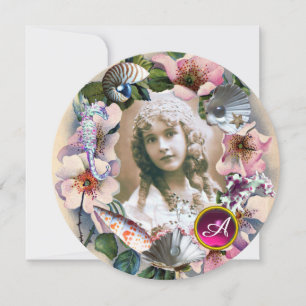 Invitation Roses SAUVAGES ET COQUILLES DE MER SUCRÉ 16 MODÈLE