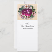 Invitation Roses SAUVAGES ET MODÈLE PHOTO DE BABY SHOWER ROSE (Dos)