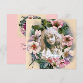 INVITATION ROSES SAUVAGES GABARIT PHOTO 16 ANS (Devant / Derrière)