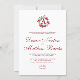 Invitation Roses sauvages sur Arrière - plan blanc