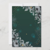 Invitation Roses Sombres Vert 80e Anniversaire (Dos)
