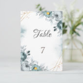 Invitation Roses vert menthe aquarelle (Debout devant)