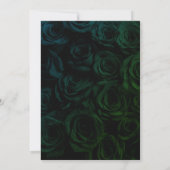 Invitation Roses Vertes Gothiques 18e Anniversaire  (Dos)