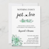 Invitation Roses Vertes  Rien de fantaisiste juste l'Amour Fu (Devant)