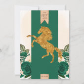 Invitation Roses verts charro Quinceanera (Dos)