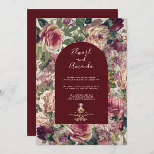 Invitation Roses victoriens et Arc de Bourgogne