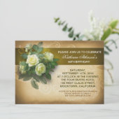 Invitation roses vintages (Debout devant)