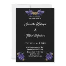 Roses violets avec Mariage gothique de la teigne d