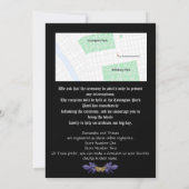 Invitation Roses violets avec Mariage gothique de la teigne d (Dos)