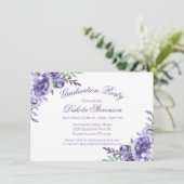 Invitation Roses violets | Élégante aquarelle graduée (Debout devant)