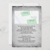 Invitation Roses violets et Mariage de Lace Goth (Dos)