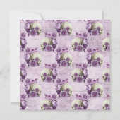 Invitation Roses violets Manipuler Wicca Mariage Lune Invitat (Dos)