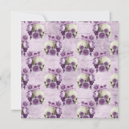 Invitation Roses violets Manipuler Wicca Mariage Lune Invitat (Dos)