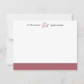 Invitation Rosewood Cute Cat Nursery Stationery Note Card (Devant)