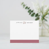 Invitation Rosewood Cute Cat Nursery Stationery Note Card (Debout devant)