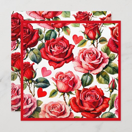 Invitation Rosey Galentine's Day Dames Brunch (Devant / Derrière)