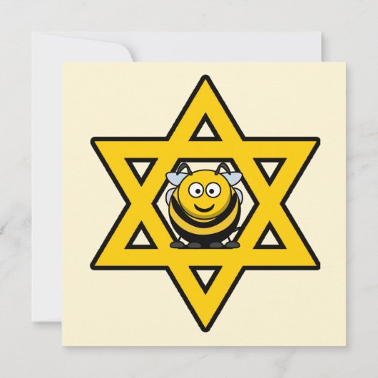 Invitation Rosh Hashanah Bee Star de David (Dos)