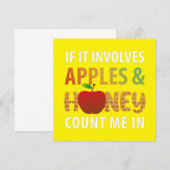 Invitation Rosh Hashanah - si cela implique des pommes et du (Devant / Derrière)