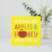 Invitation Rosh Hashanah - s'il s'agit de pommes et de miel (Debout devant)