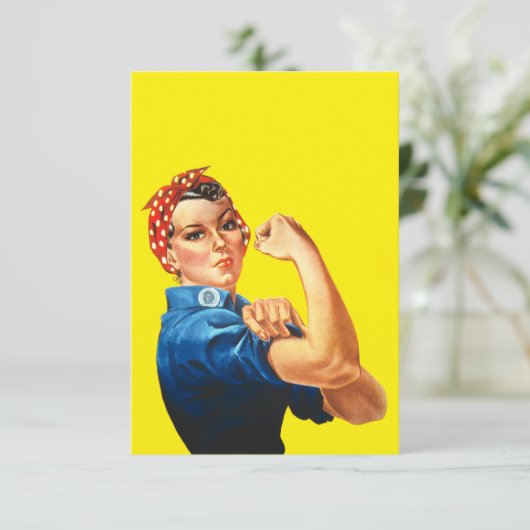 Invitation Rosie Le Riveter (Debout devant)