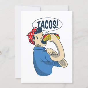 Invitation rosie le riveter taco cinco de mayo
