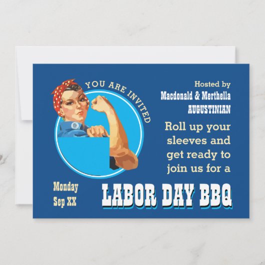 Invitation Rosie Riveter LABOR DAY BBQ (Devant)