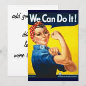 Invitation Rosie Vintage nous pouvons le faire ! (Devant / Derrière)