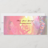 Invitation ROSINA / DAME AVEC ROSE ET PARROT Bleu rose (Dos)