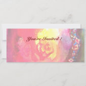 Invitation ROSINA / DAME AVEC ROSE ET PARROT Bleu rose (Dos)