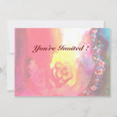 Invitation ROSINA / DAME AVEC ROSE ET PARROT Bleu rose (Dos)