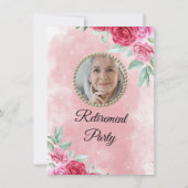 Invitation Rosy Blush belle retraite Parti (Dos)