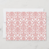 Invitation Rosy Brown Damask Modèle de douche nuptiale Invita (Dos)