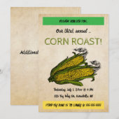 Invitation Rôt de maïs modifiable (Devant / Derrière)