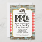 Invitation Rôti de porc rustique BBQ 30e fête d'anniversaire (Devant)