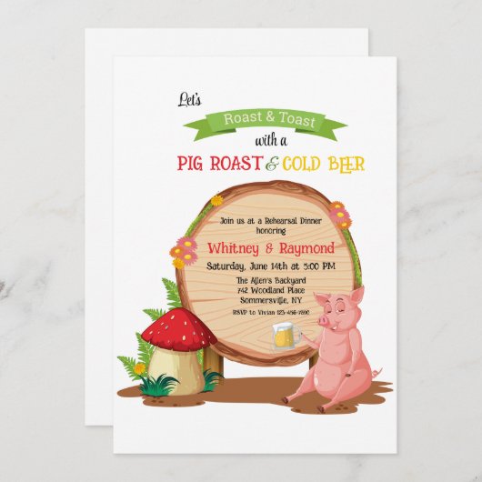 Invitation Rôtissage de porc (Devant / Derrière)