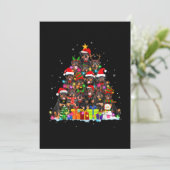 Invitation Rottweiler en pyjama de Noël Arbre de Noël Chien d (Debout devant)