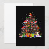 Invitation Rottweiler en pyjama de Noël Arbre de Noël Chien d (Devant / Derrière)